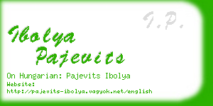 ibolya pajevits business card